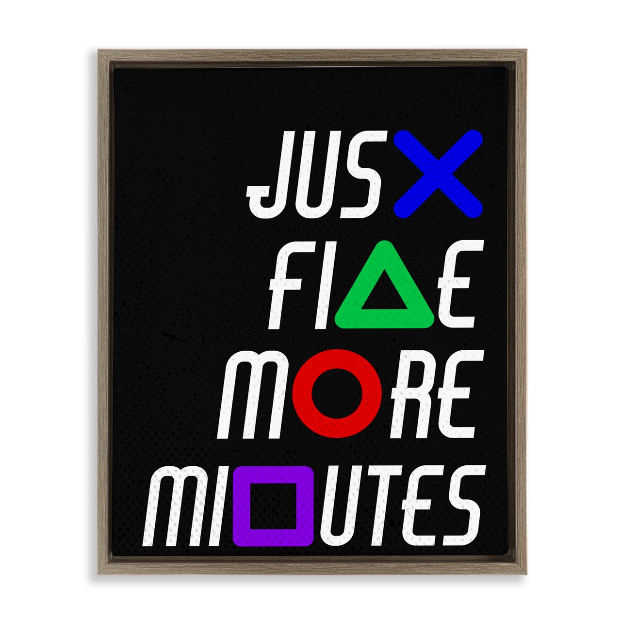 Stupell Industries Just Five Minutes Gamer Buttons Floating Frame, design by Kim Allen